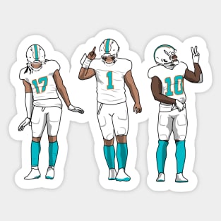 miami trio Sticker